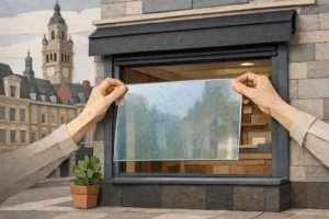 Pose de vitre de sécurité pour magasin à Lille : installation professionnelle de verre blindé, types et prix.