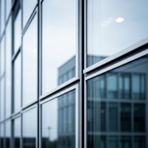 Verre feuilleté sécurité sur une façade moderne à Lille, illustrant les options et prix au m2.