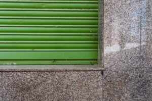 a green and white painted wall