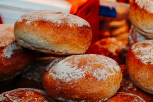 stacked baked bread
